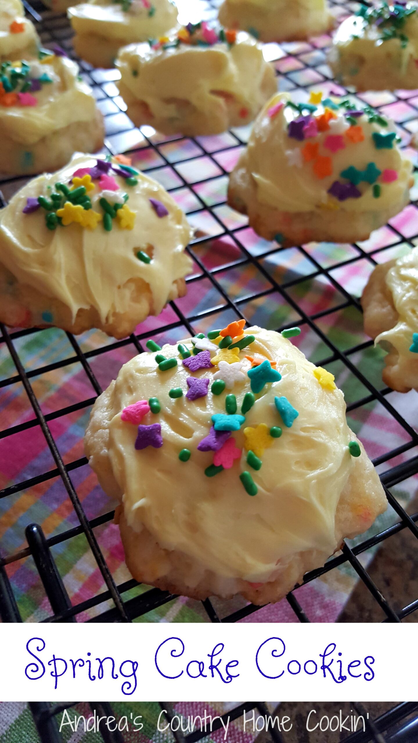 Spring Cake Cookies