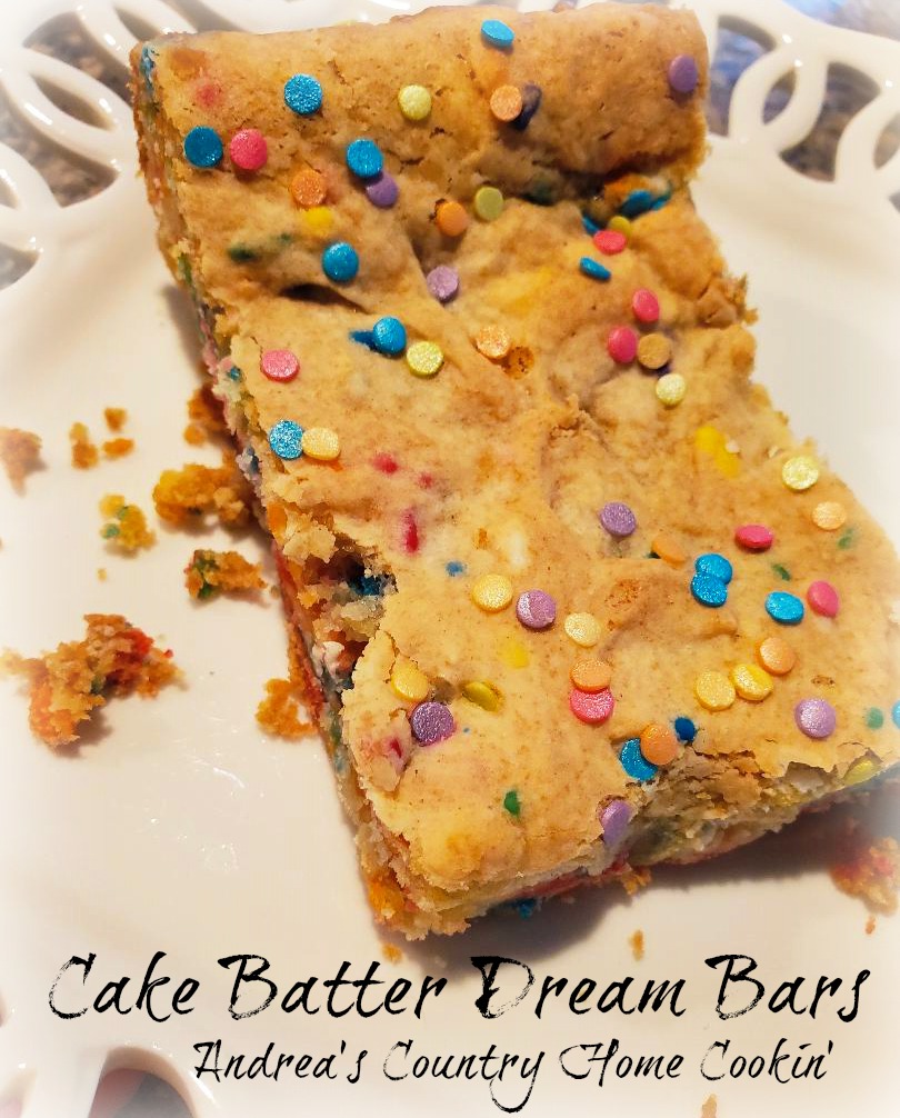 Cake Batter Dream Bars