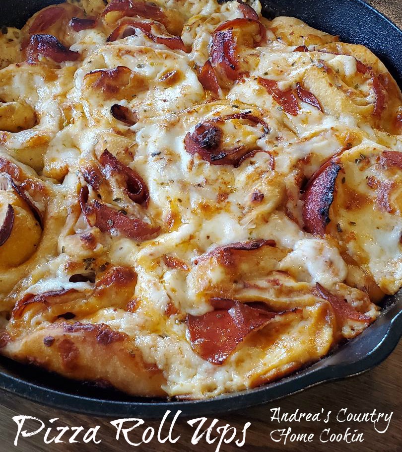 Skillet Pizza Roll Ups