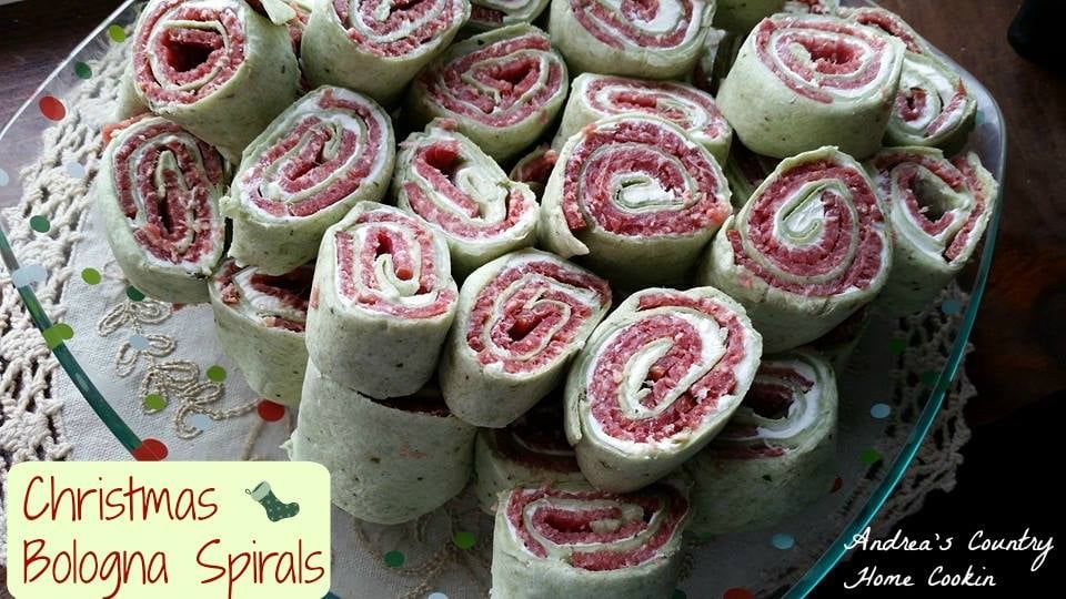 Christmas Bologna Spirals