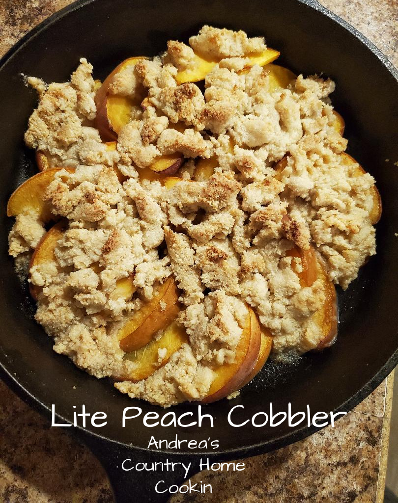 Lite Peach Cobbler